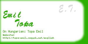 emil topa business card